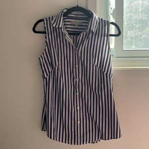 Banana Republic | stripe sleeveless button-up